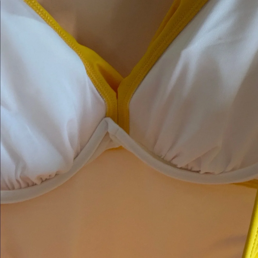 DKNY Yellow Ruffle One-Piece Swimsuit - Picture 7 of 10